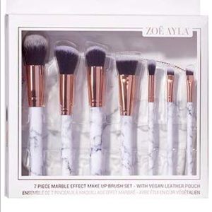 7 Piece Marble Effect Makeup Brush Set by Zoe Ayla